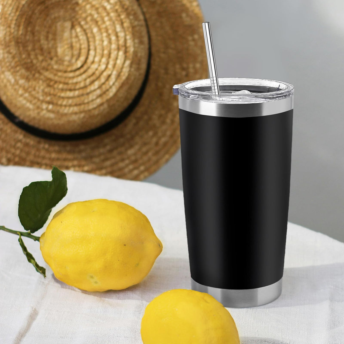 12 Pieces Insulated Stainless Steel Tumbler with Lid and Straw K778