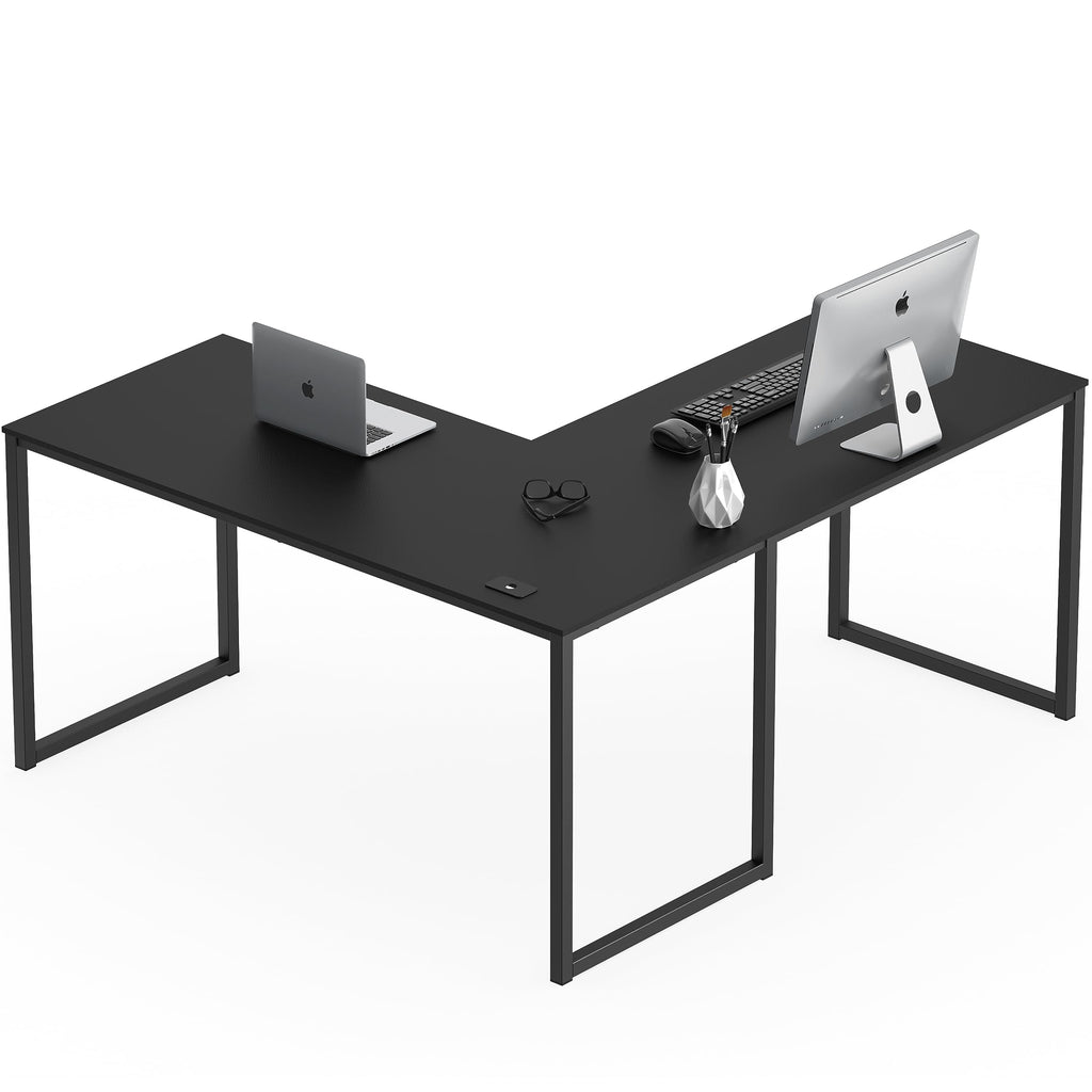 Black L-Shape Computer Desk K367