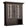 Over The Toilet Wall Medicine Cabinet with 2 Glass Mosaic Doors S9451