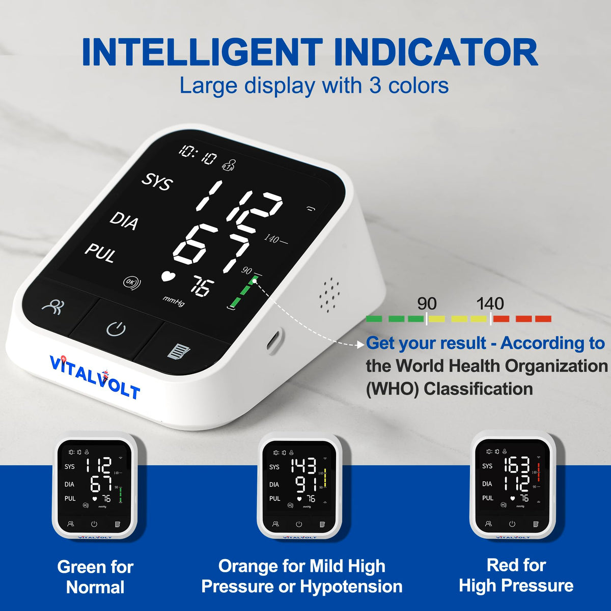 Automatic Arm Blood Pressure Monitor with Adjustable Cuff Z642