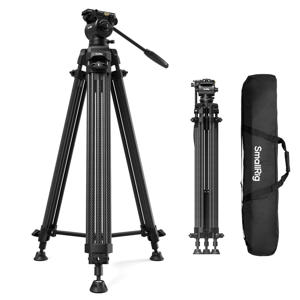 Carbon Fiber Heavy Duty Video Tripod with Fluid Head U75694