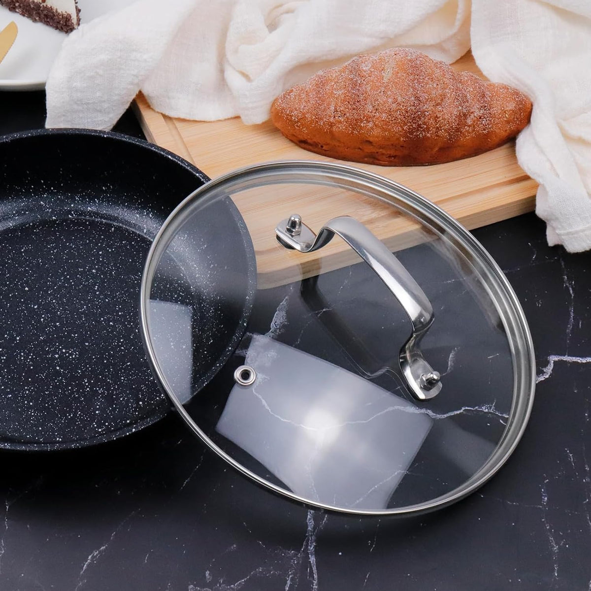 10 Inch Glass Lid for Cast Iron Skillet and Frying Pan T8660