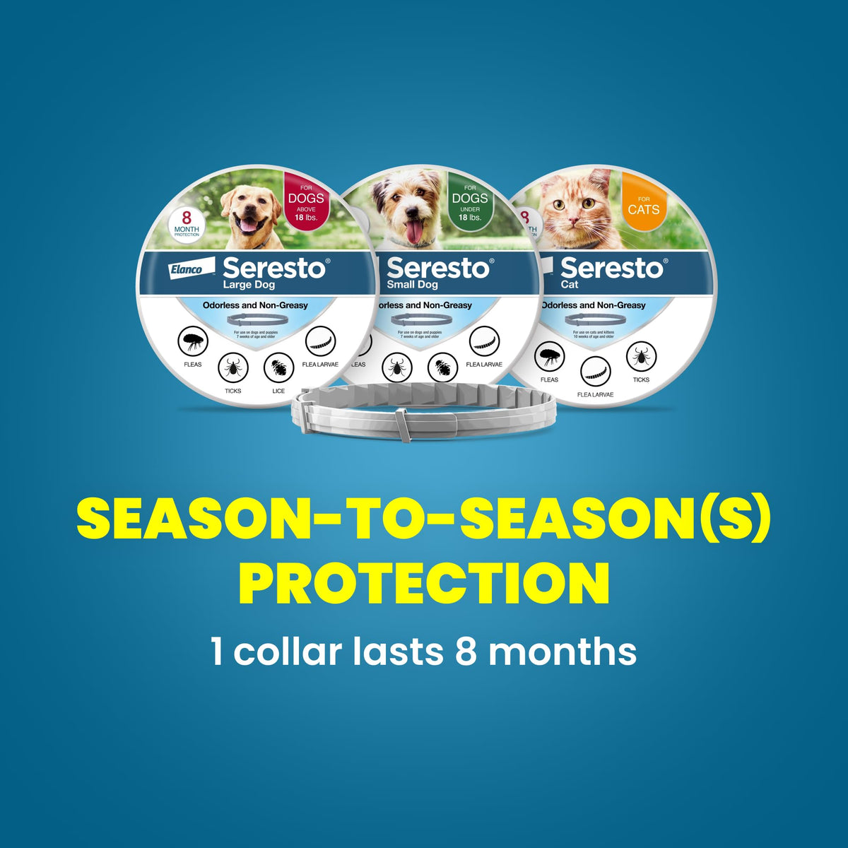 Flea & Tick Treatment & Prevention Collar for Dogs Under 18 lbs Z222