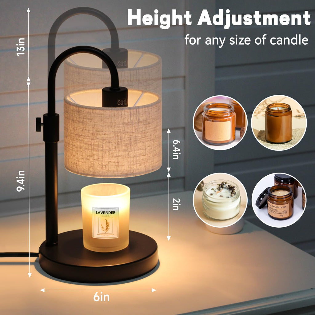 Candle Warmer Lamp with Timer, Adjustable Height L3401