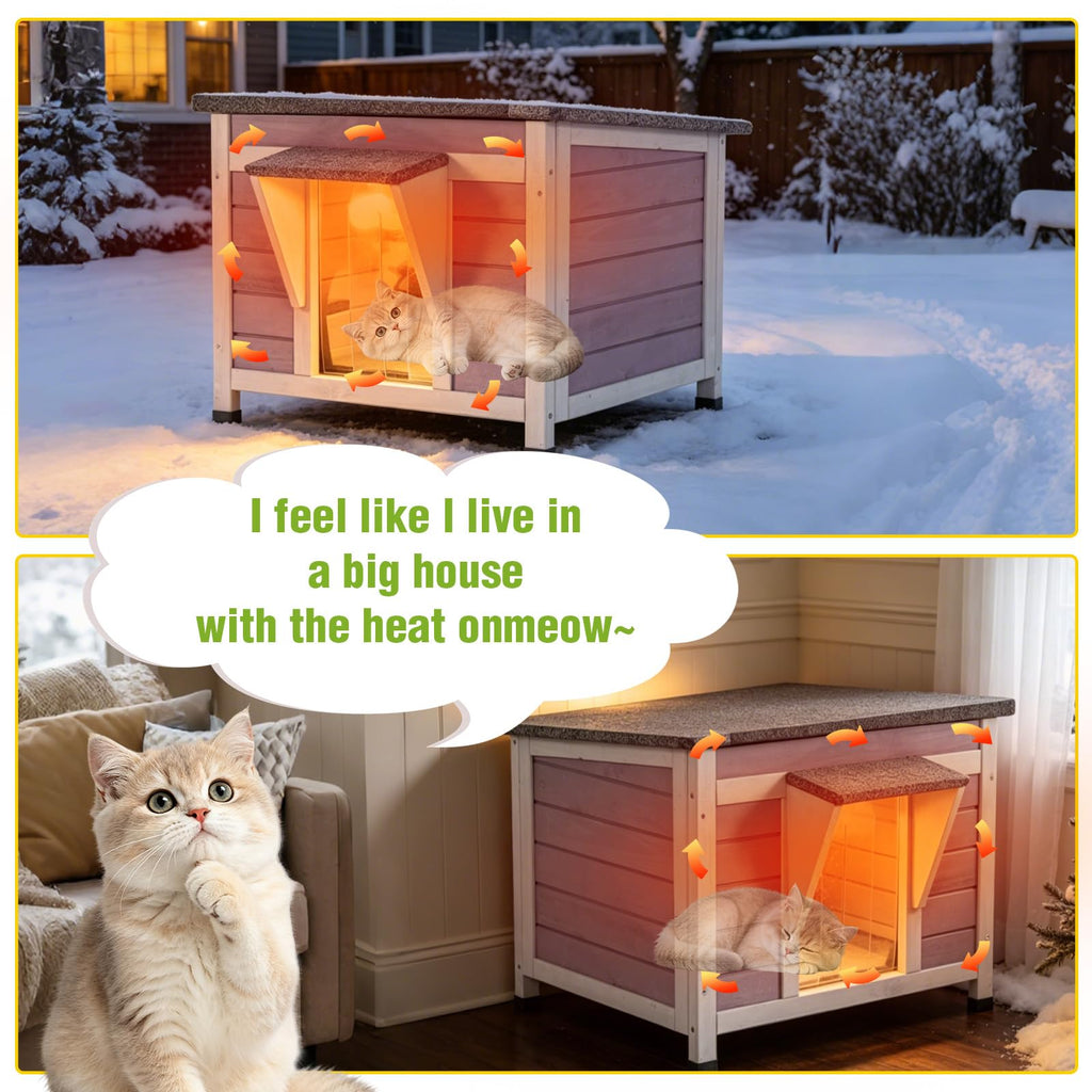 Outdoor Cat House with Insulated Liner E20330