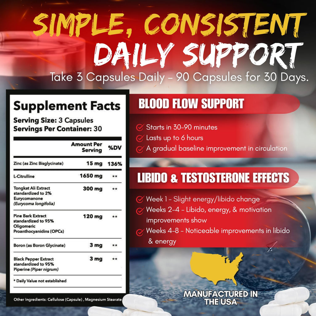 90 Capsules Nitric Oxide Supplement I3544