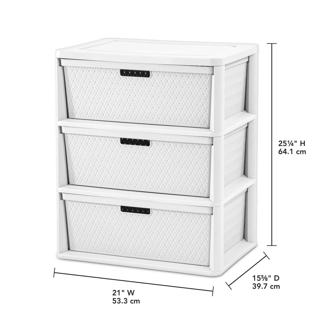 White 3 Drawer Storage Unit O6024