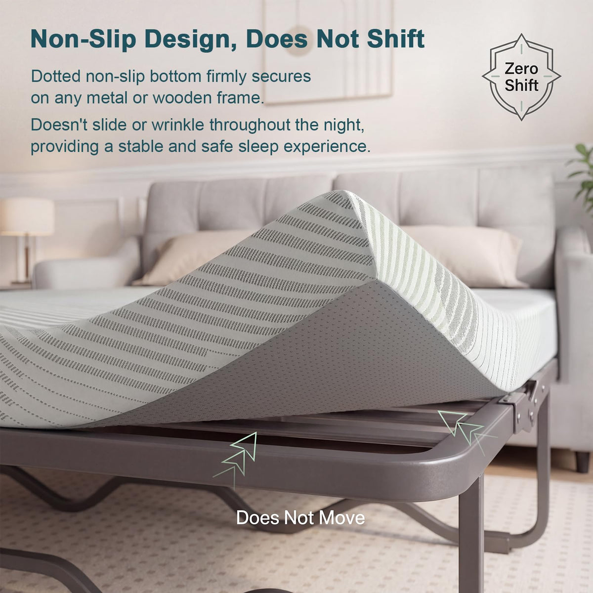 4 Inch Memory Foam Sofa Bed Mattress with Removable Washable Cover C4097