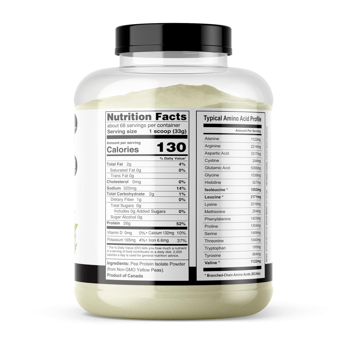100% Pea Protein Vegan Gluten Free 5 Pound Unflavored L135661