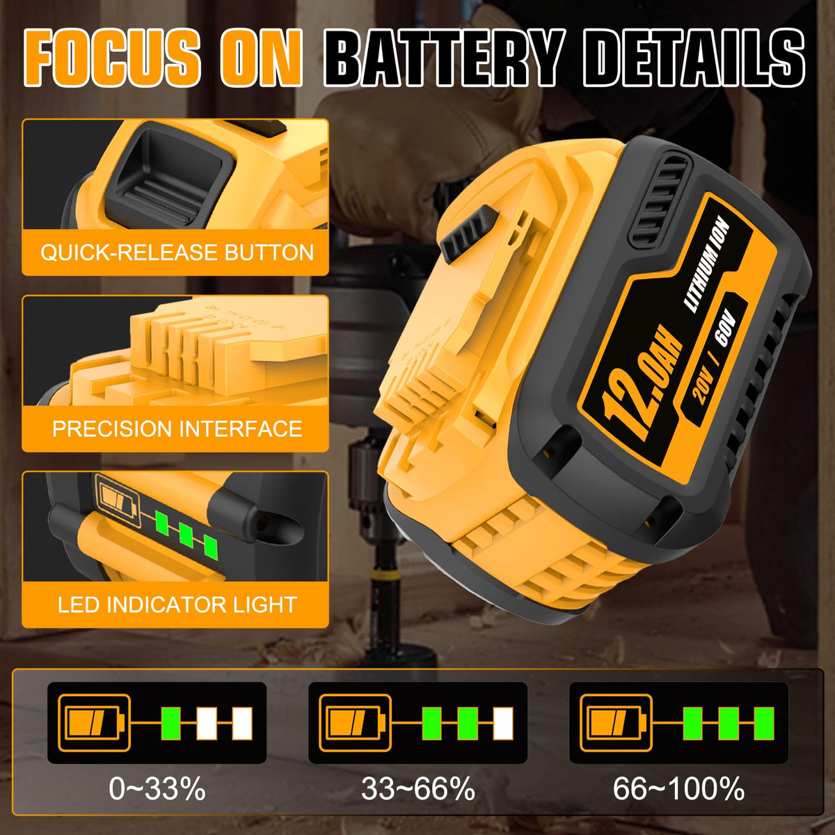 12.0Ah Replacement Battery L6107