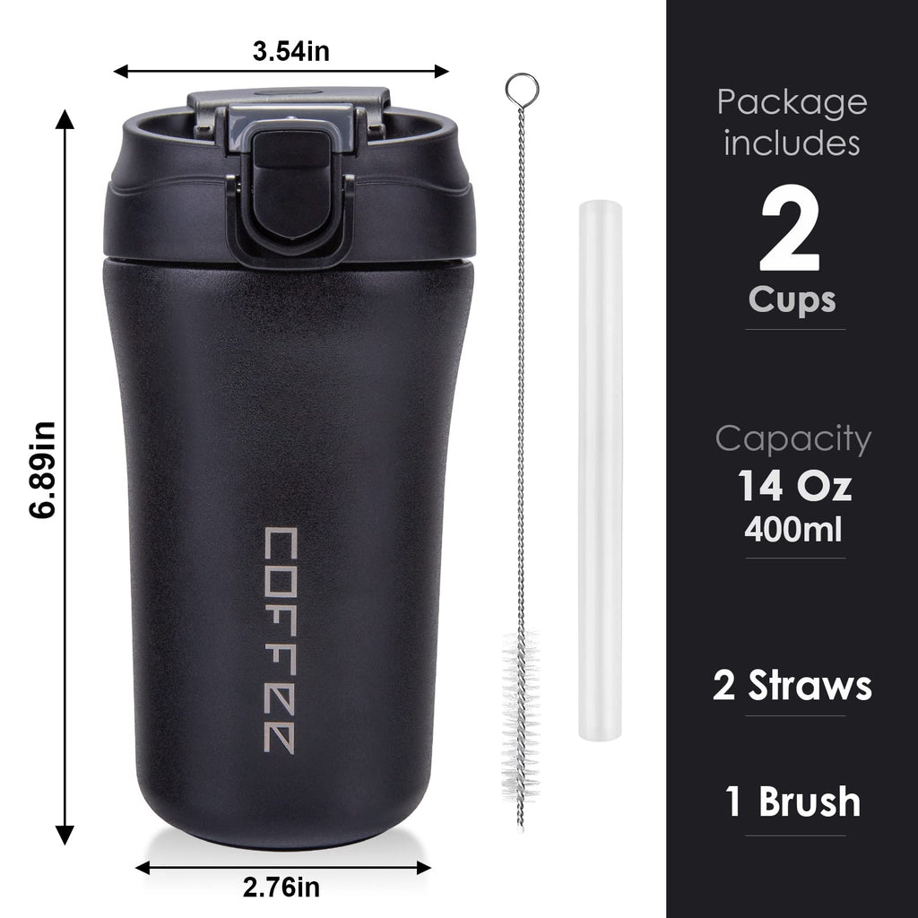 14 oz 2 Pack Vacuum Insulated Stainless Steel Tumbler U28123