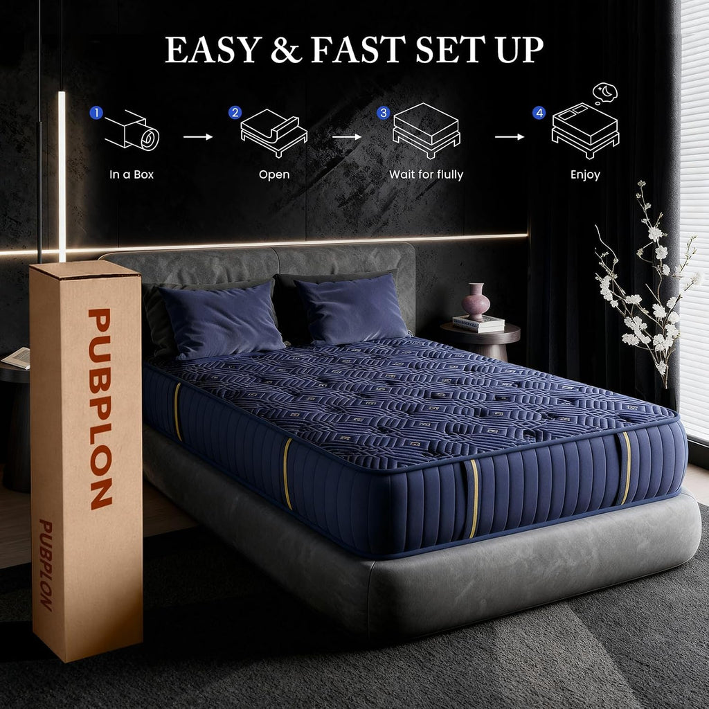 Queen 14 Inch Hybrid Gel Memory Foam Mattress in a Box W73510