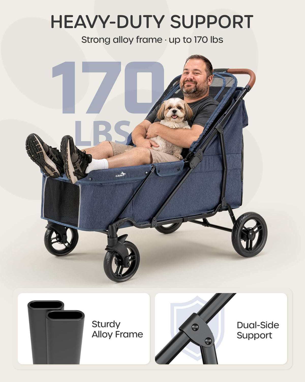 Large Dog Stroller up to 170 lbs Z598