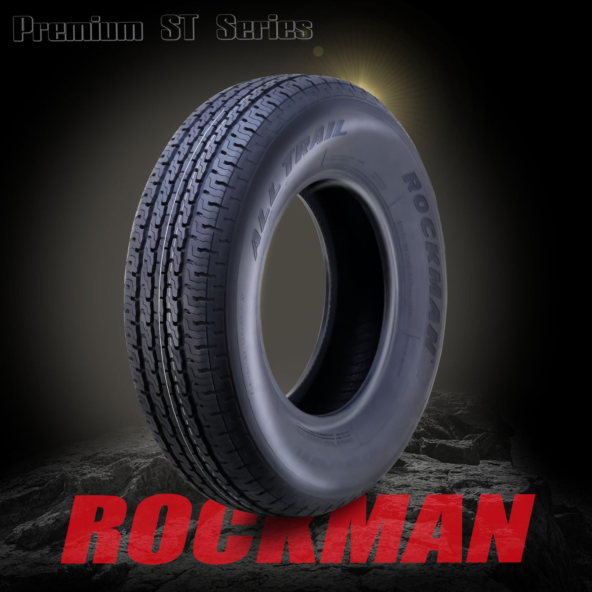 Trailer Tire Wheel ST205/75R15 8-Ply Silver Mod Rim E2851