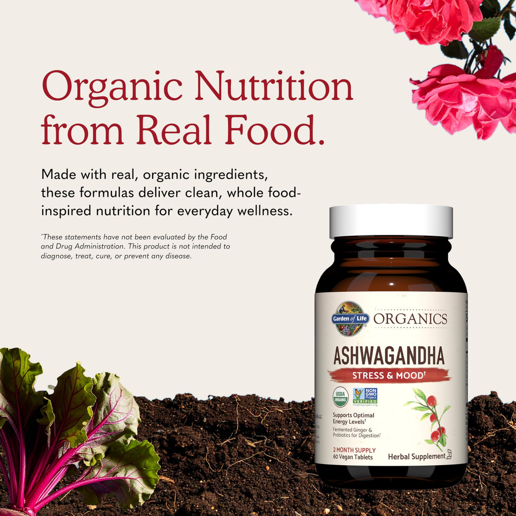 Organic Ashwagandha with Probiotics & Ginger C3842
