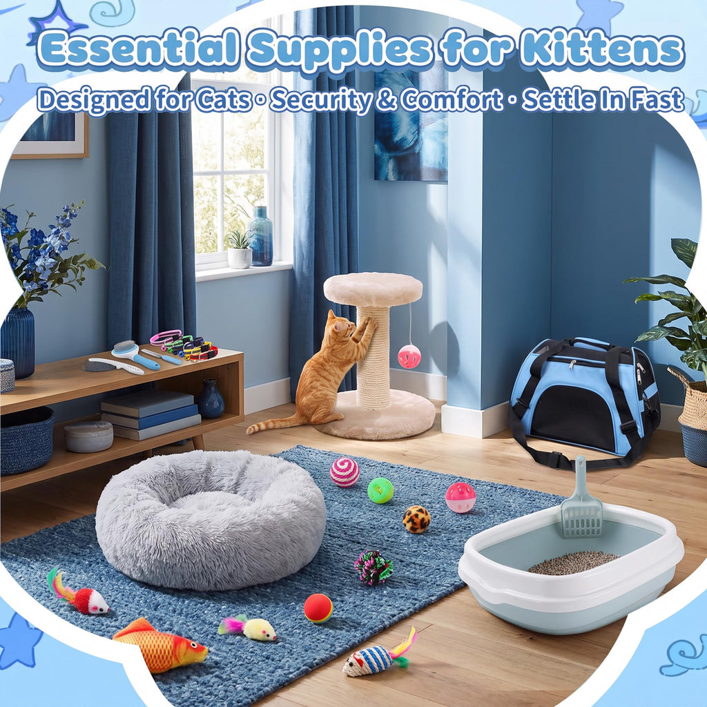 37 Pcs Cat Essentials Starter Kit R293418