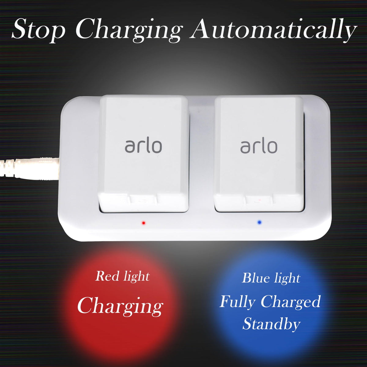 White Dual Slot Camera Battery Charger W5308