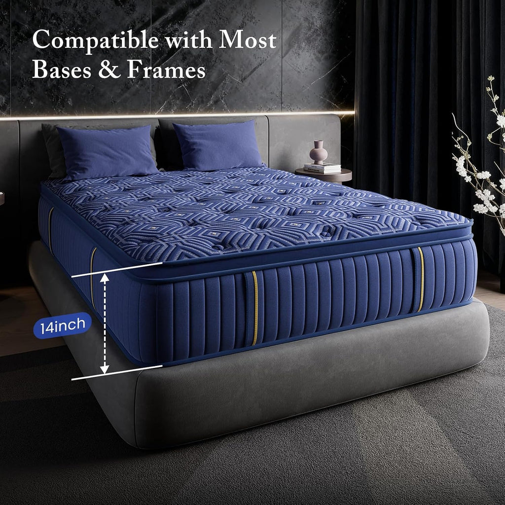 Queen 14 Inch Hybrid Gel Memory Foam Mattress in a Box W73510