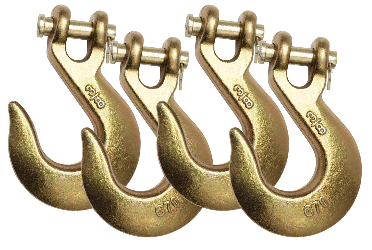 4 Pack 3/8" Grade 70 Clevis Slip Hook S8943