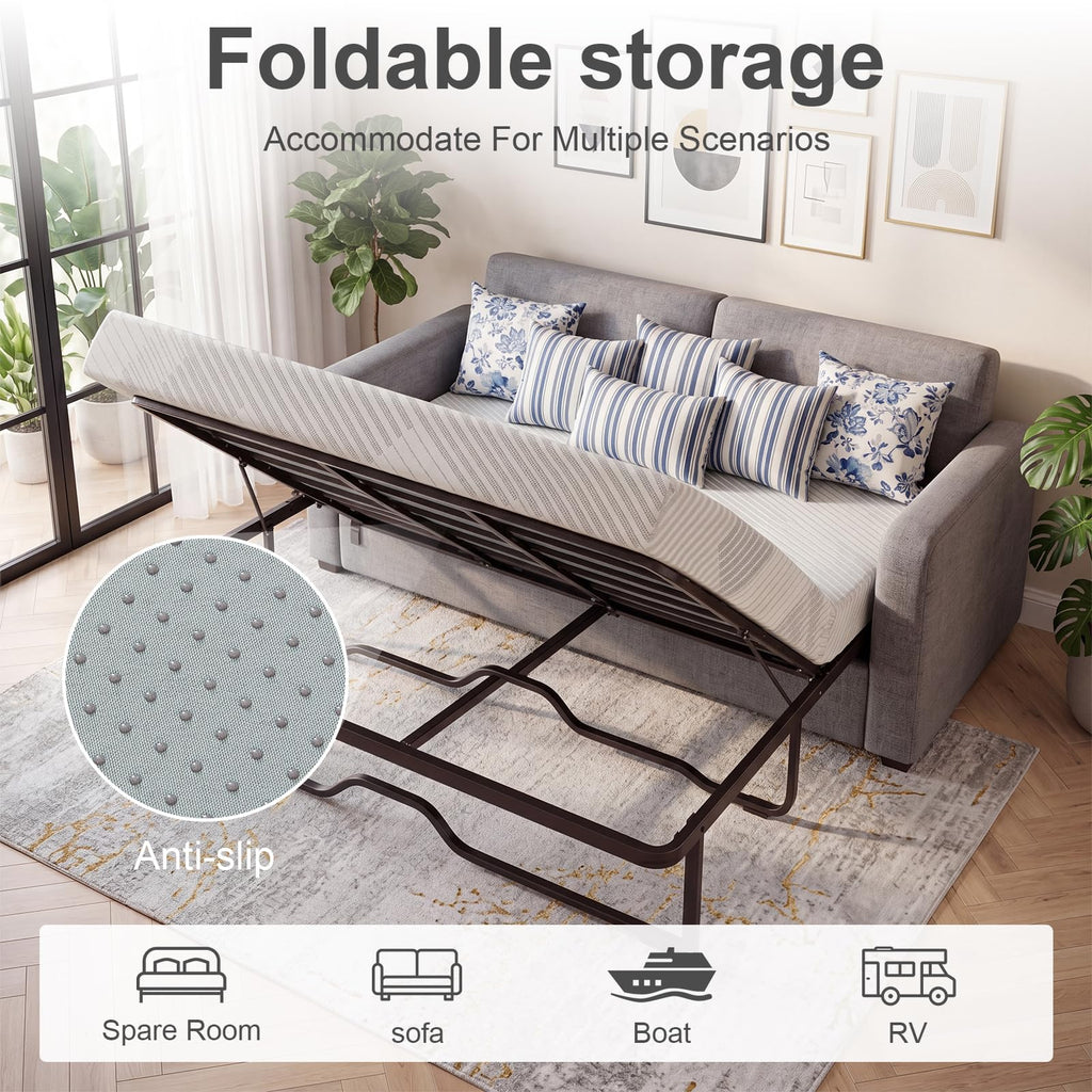 4 Inch Memory Foam Sofa Bed Mattress with Removable Washable Cover C4097