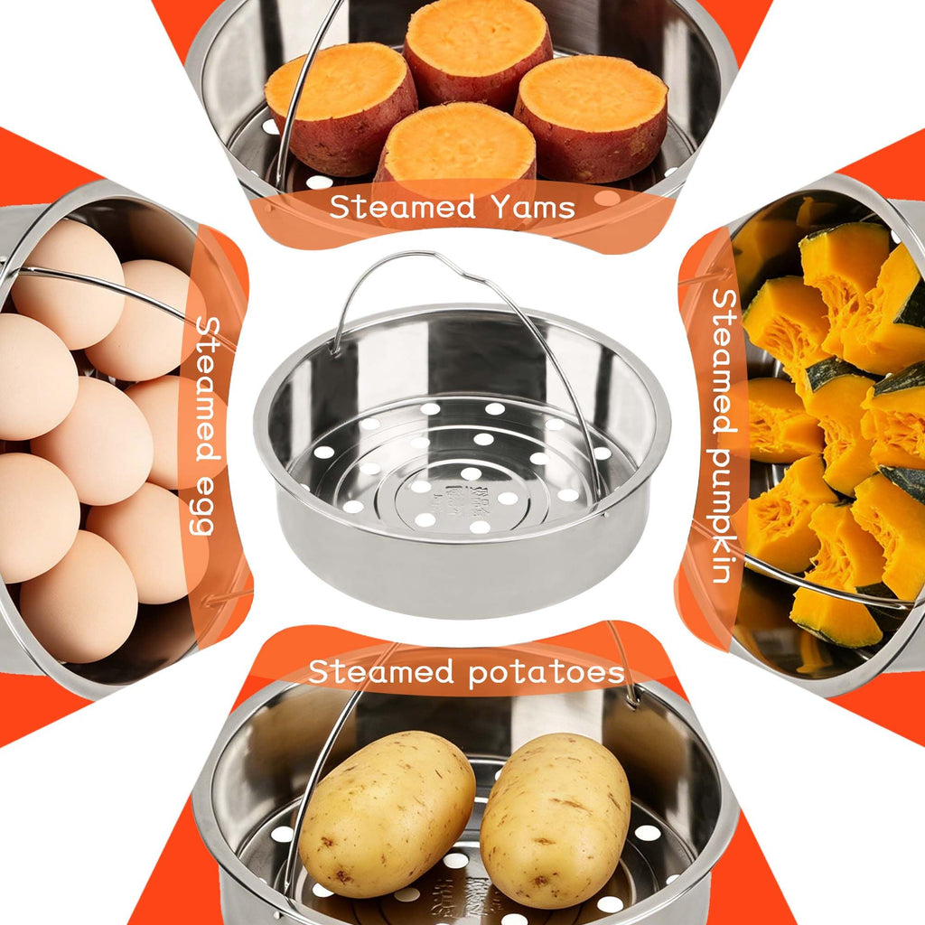 304 Stainless Steel Steamer Basket with Handle X2296