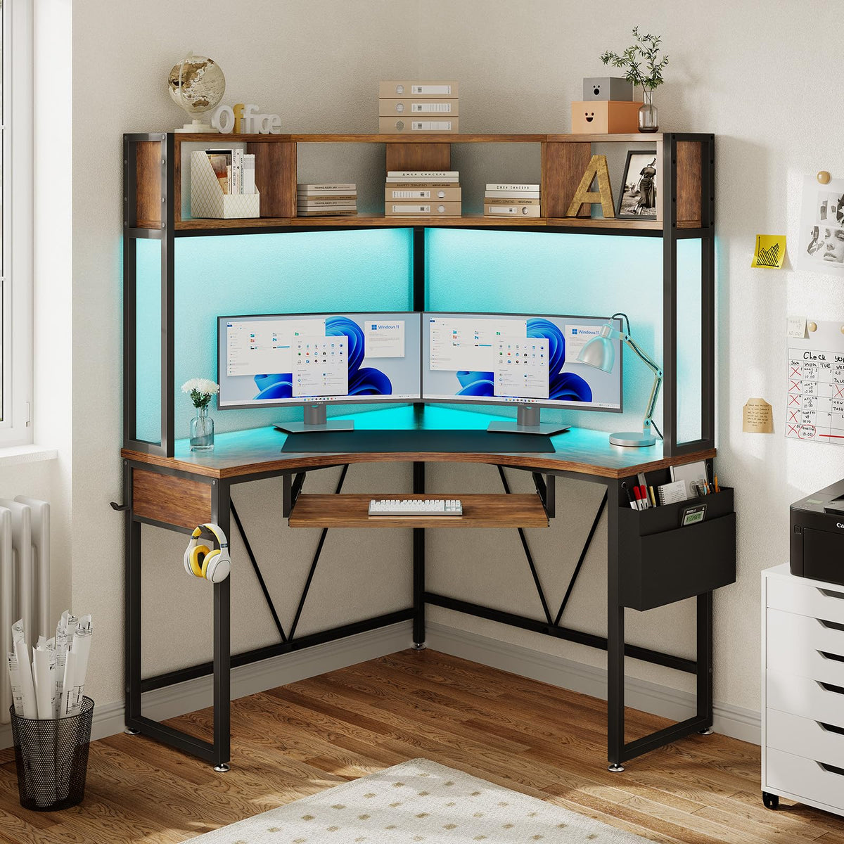 39" Corner Desk with Hutch J434