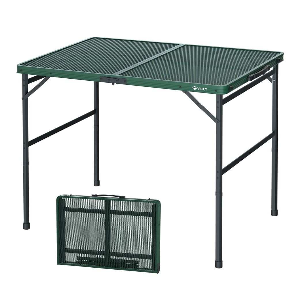 3ft Folding Aluminum Camping Table with Adjustable Legs Y451823
