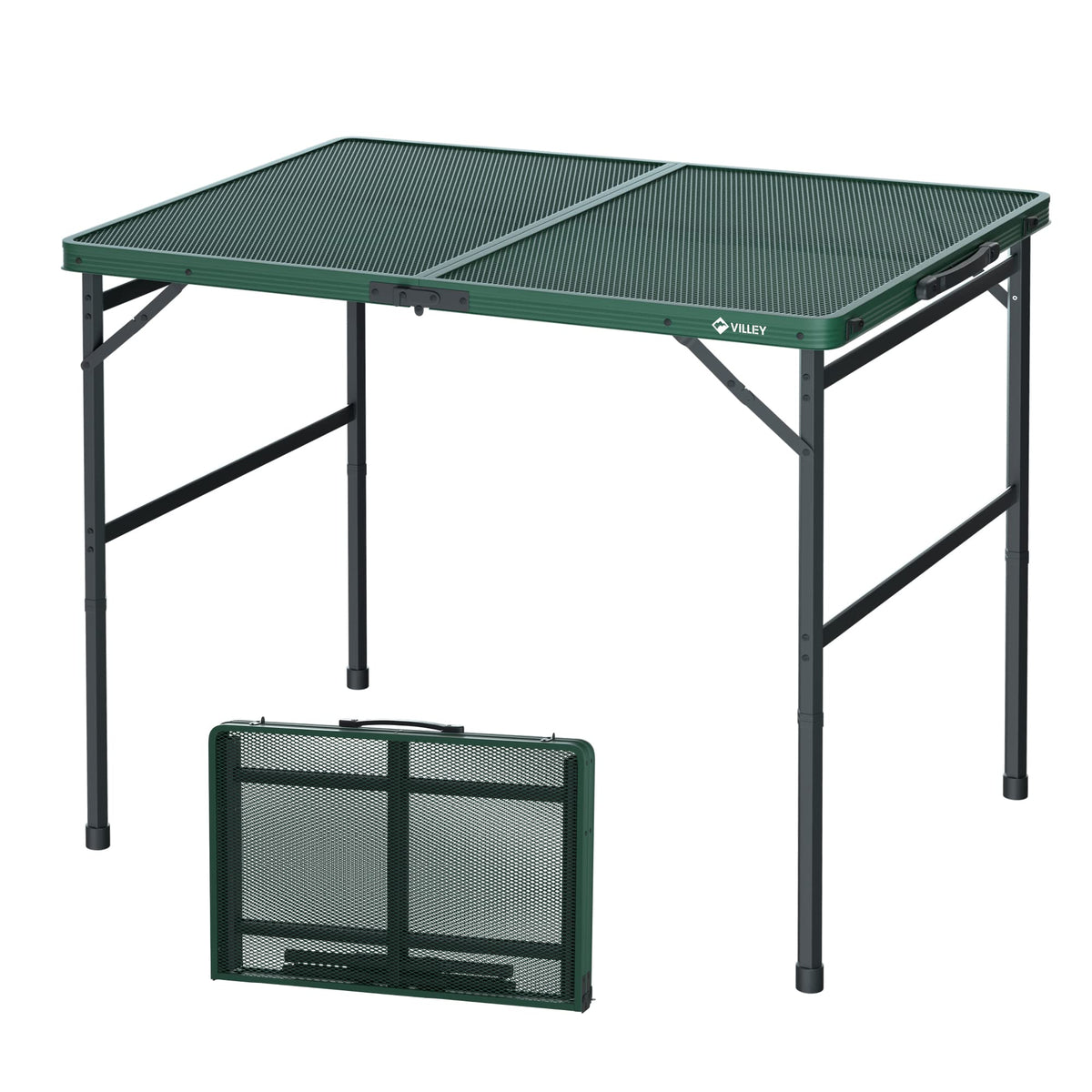 3ft Folding Aluminum Camping Table with Adjustable Legs Y451823