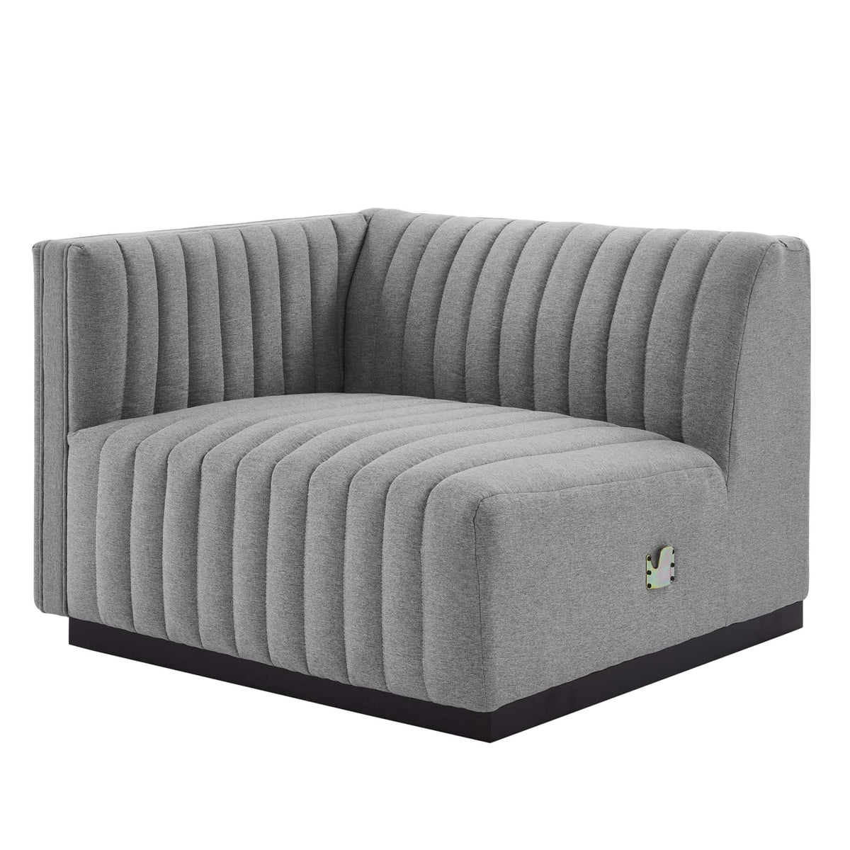 Black Light Gray Tufted Upholstered Loveseat J7420