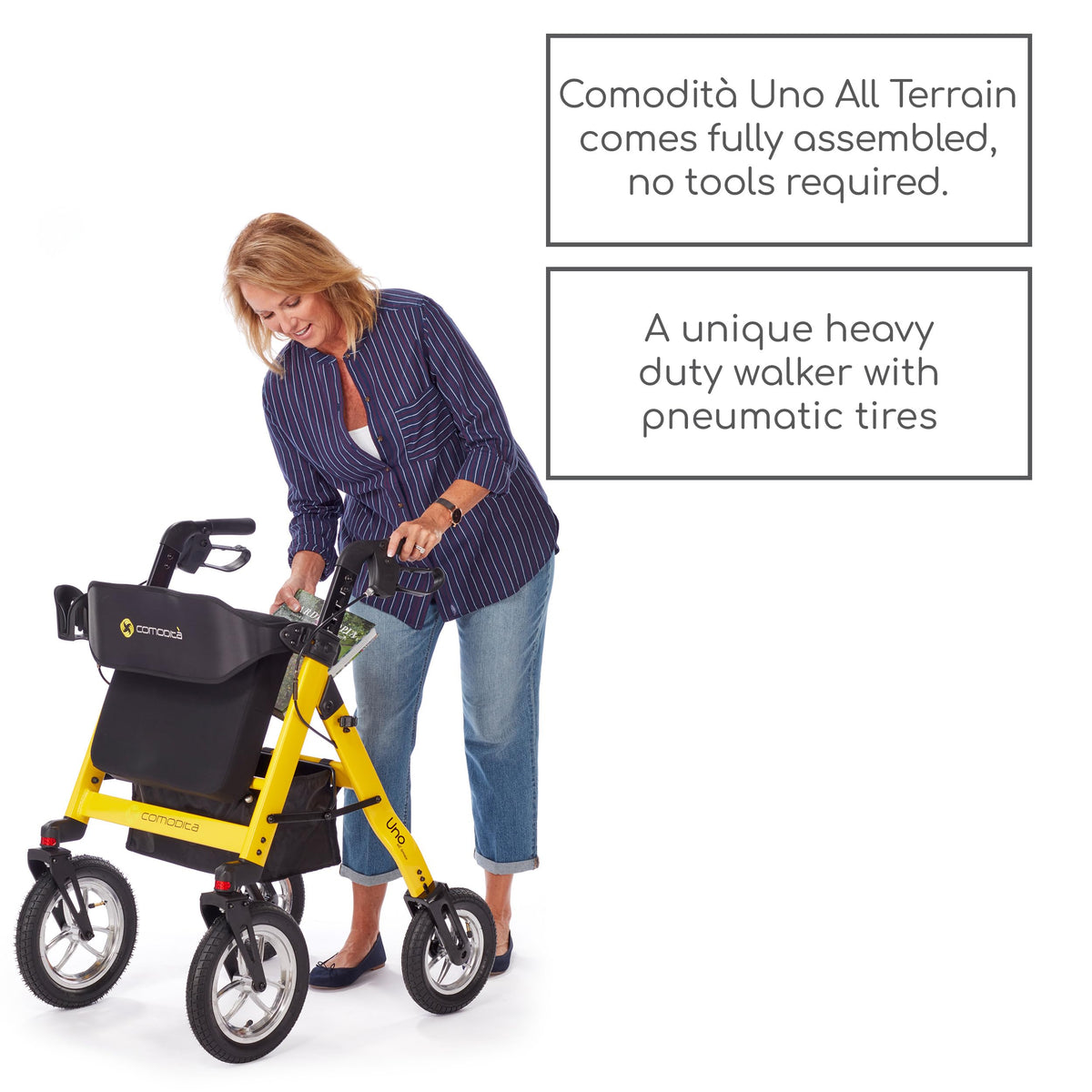 All Terrain Rolling Walker with Pneumatic Tires R3786