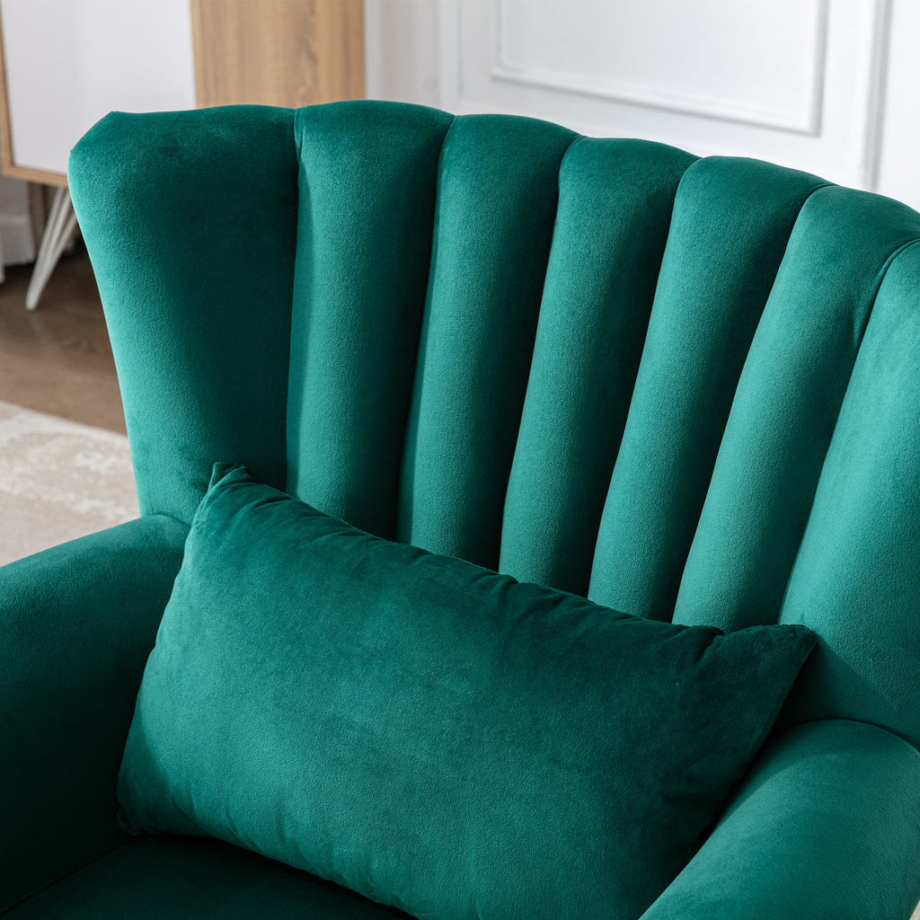 Velvet Green Accent Chairs Set of 2 M276815