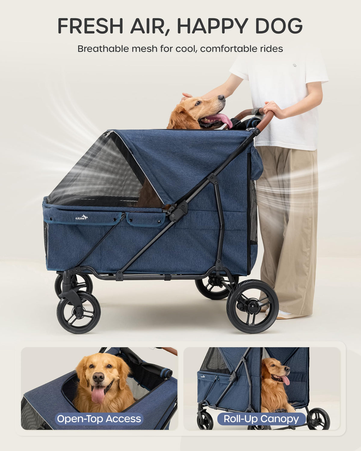 Large Dog Stroller up to 170 lbs Z598