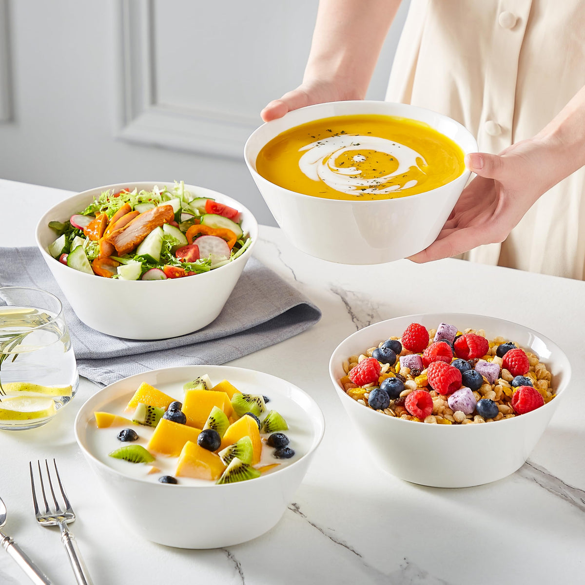 35 OZ Soup Bowls, 48 OZ Pasta Bowls I205758