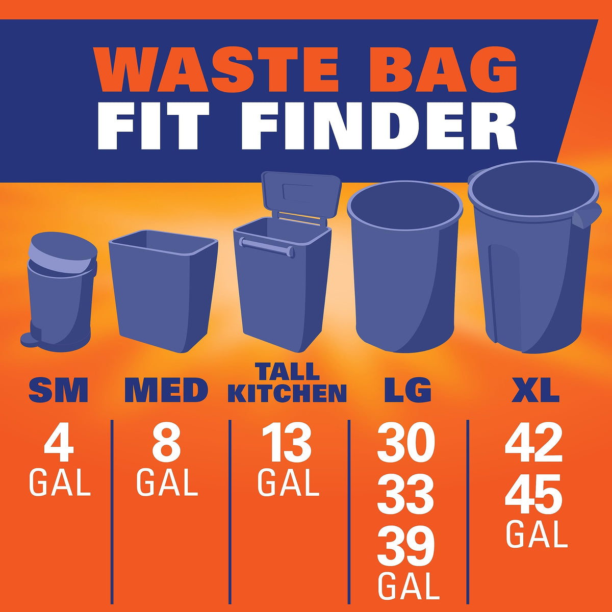 Clear 30 Gallon Trash Bags, 36 Count Y4409