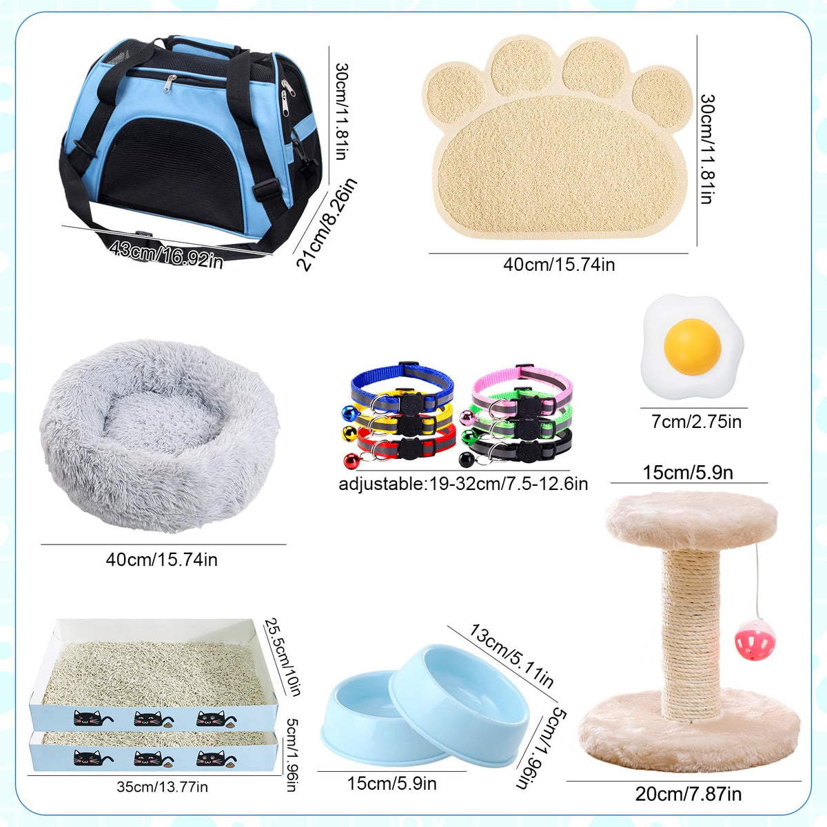 37 Pcs Cat Essentials Starter Kit R293418