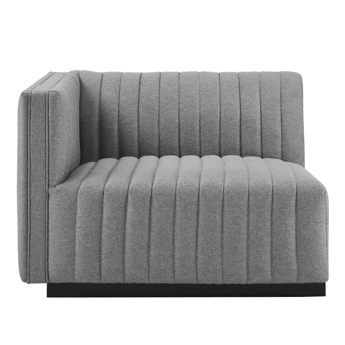 Black Light Gray Tufted Upholstered Loveseat J7420