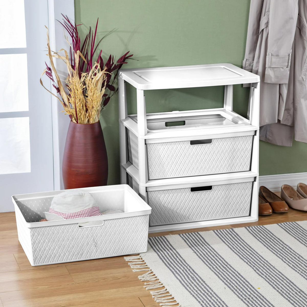 White 3 Drawer Storage Unit O6024