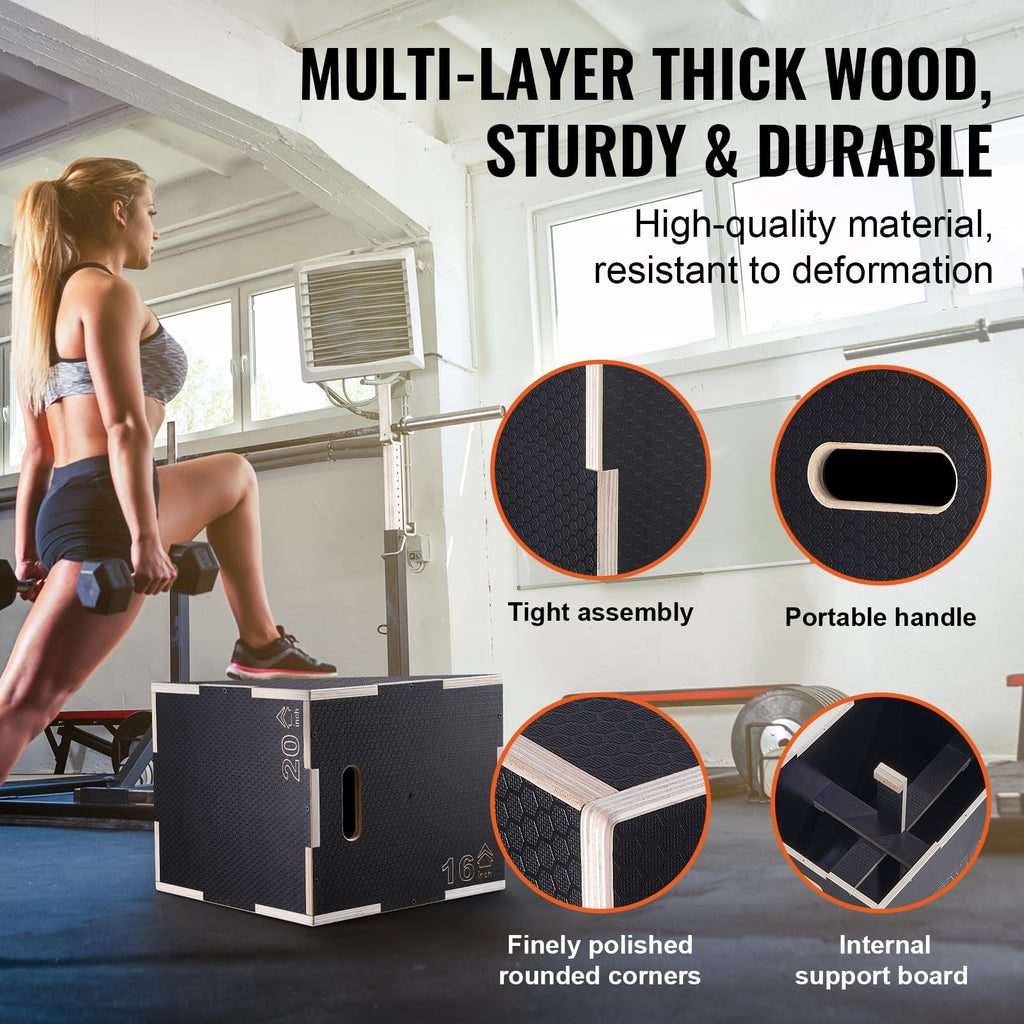 3 in 1 Wood Plyometric Jump Box T641