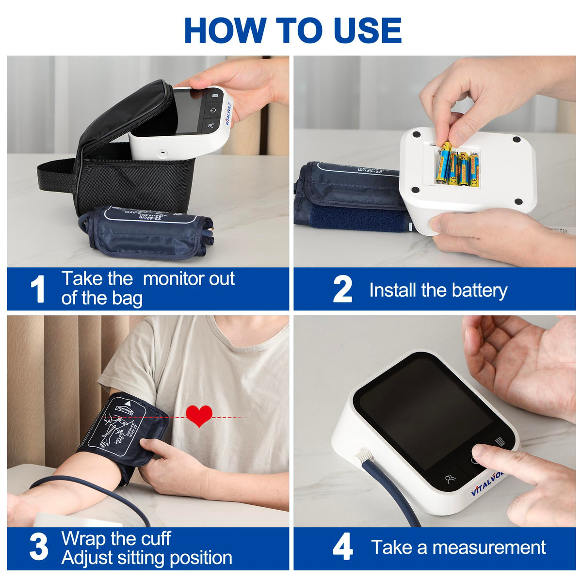 Automatic Arm Blood Pressure Monitor with Adjustable Cuff Z642