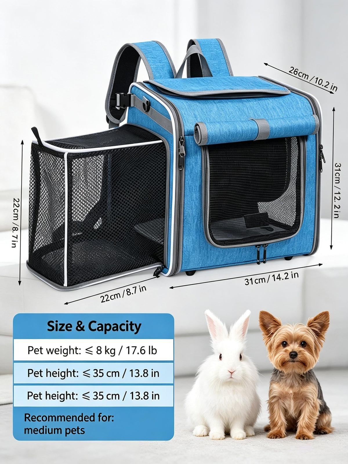 Expandable Pet Carrier Backpack J912