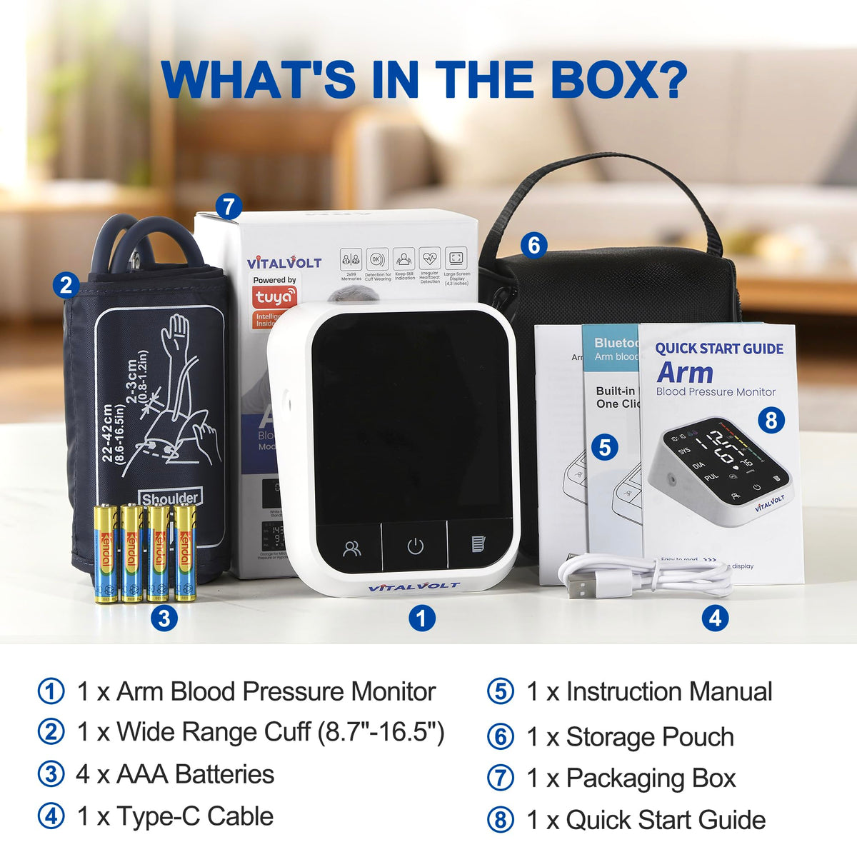 Automatic Arm Blood Pressure Monitor with Adjustable Cuff Z642