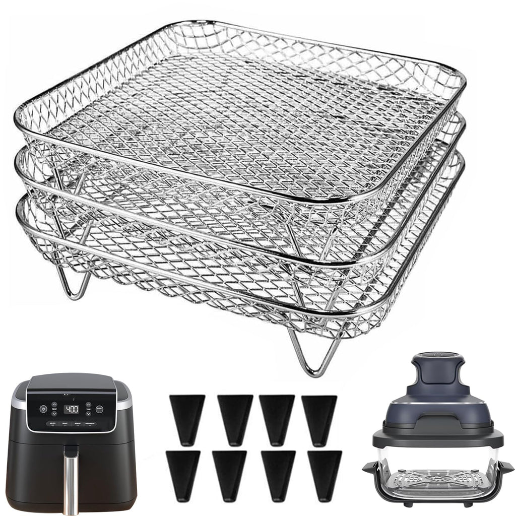 7 Inch Stackable Stainless Steel Air Fryer Rack, 3 Pcs D177703