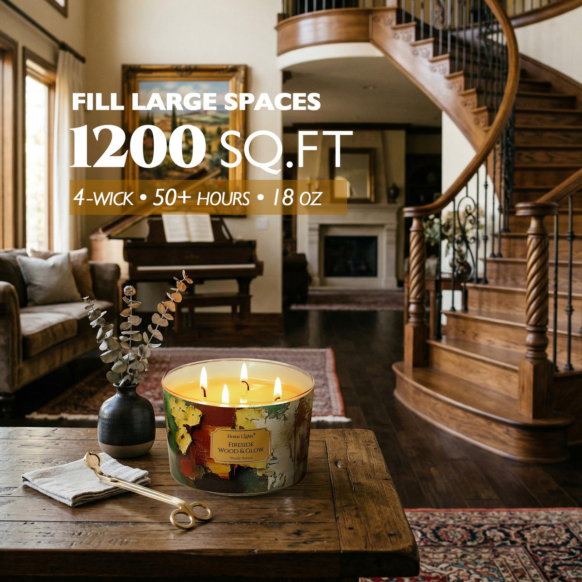 18oz Soy Wax 4-Wick Scented Candle Z605