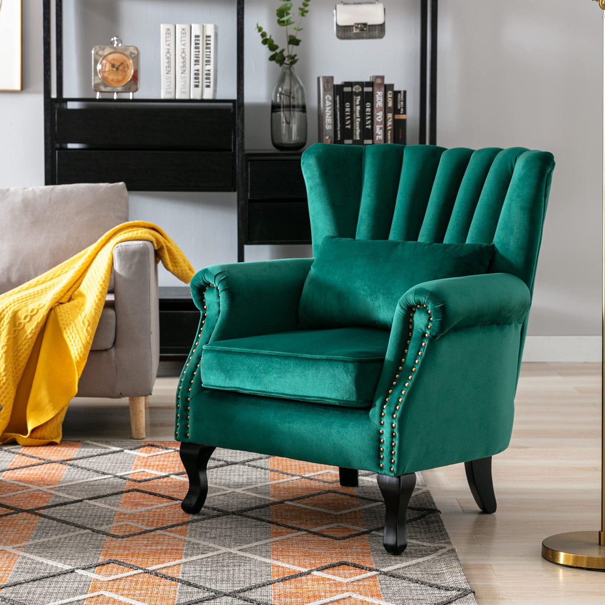 Velvet Green Accent Chairs Set of 2 M276815