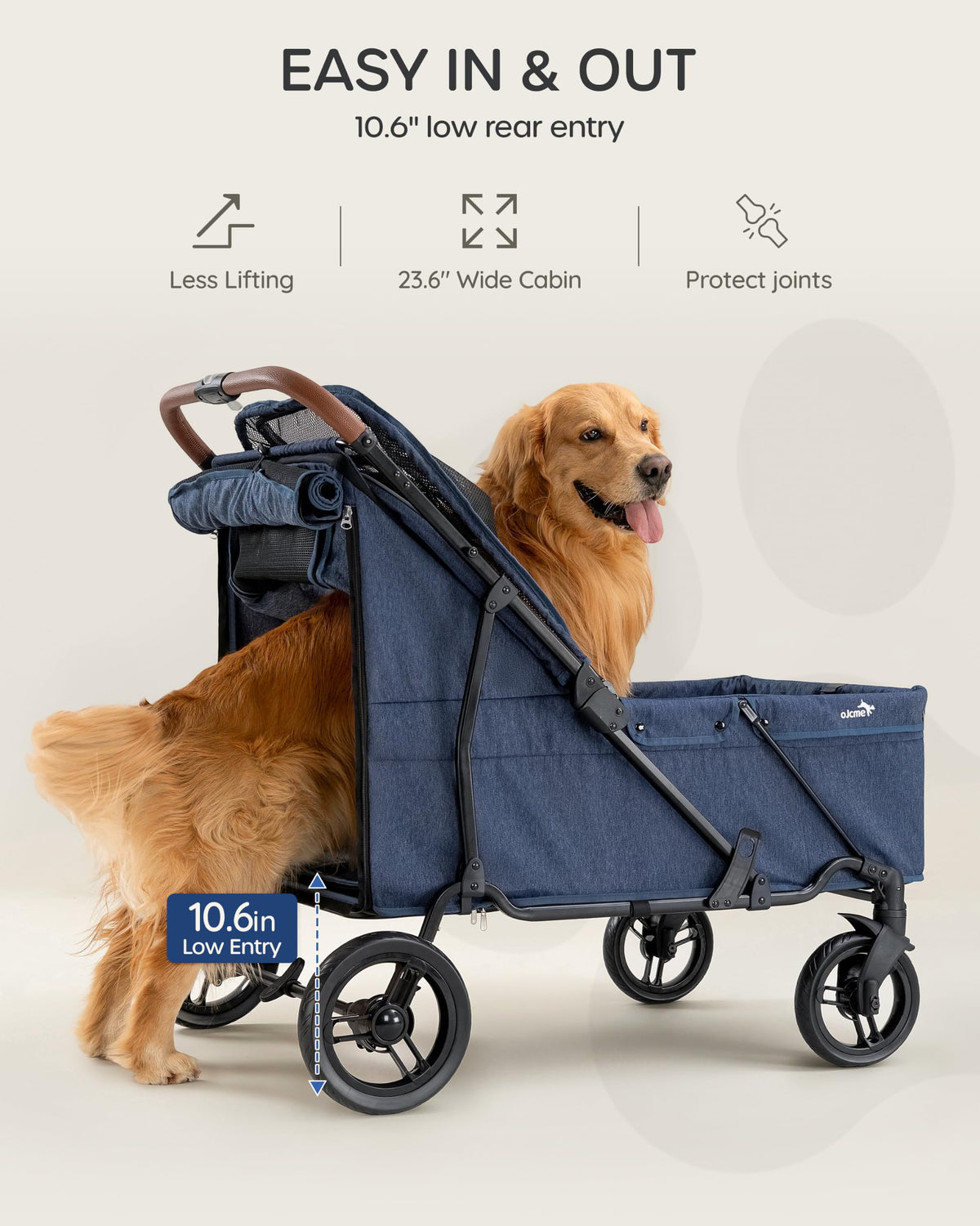 Large Dog Stroller up to 170 lbs Z598