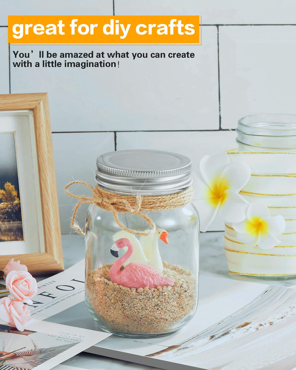 16 oz Mason Jars with Silver Lids 15 Pack B24847