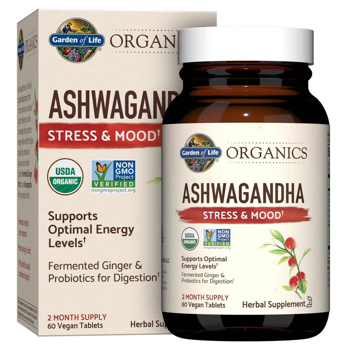 Organic Ashwagandha with Probiotics & Ginger C3842