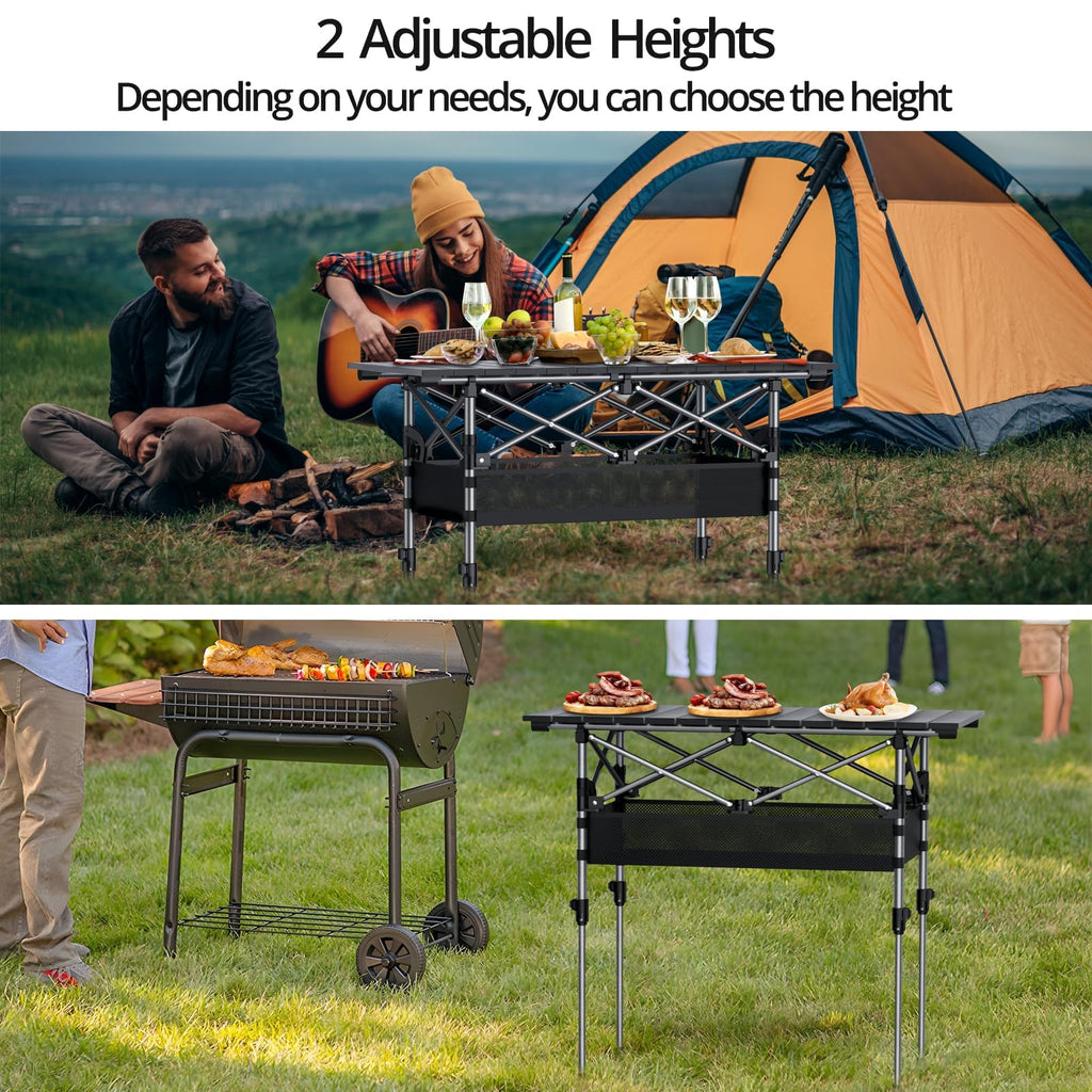 3ft Aluminum Roll Top Folding Camping Table T659