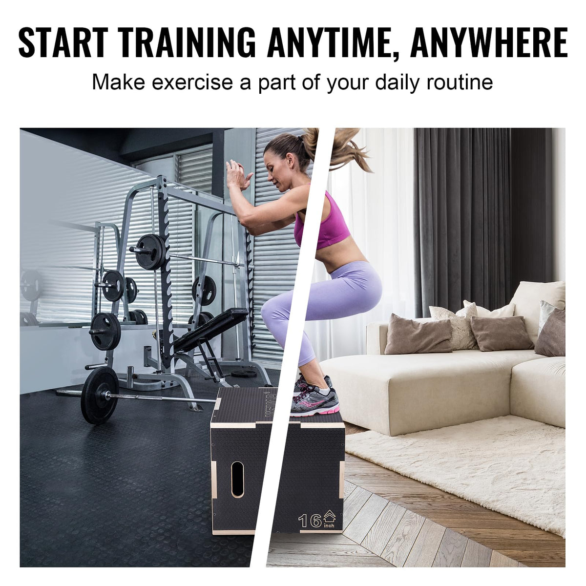 3 in 1 Wood Plyometric Jump Box T641