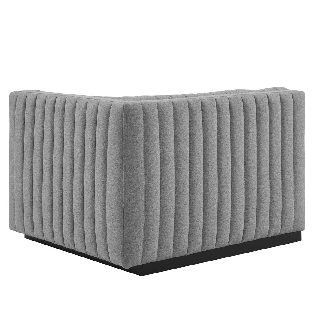 Black Light Gray Tufted Upholstered Loveseat J7420